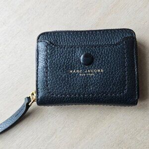 Teal Leather Compact Wallet by Marc Jacobs